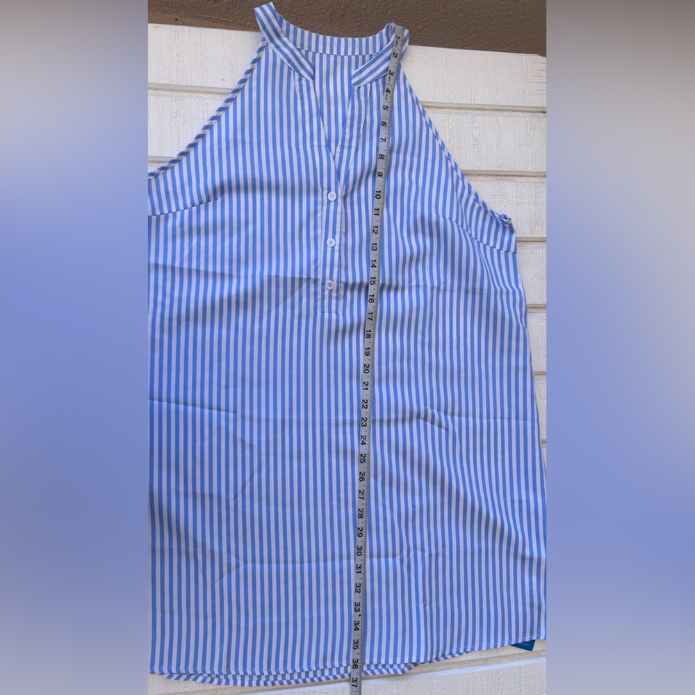 Cupshe Women’s Halter Style Striped Mini Dress Sleeveless A-Line Size XL - Picture 11 of 11